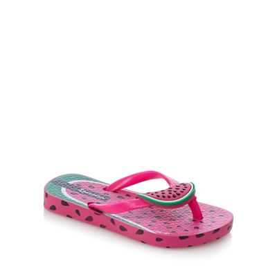 Ipanema Pink watermelon flip flops